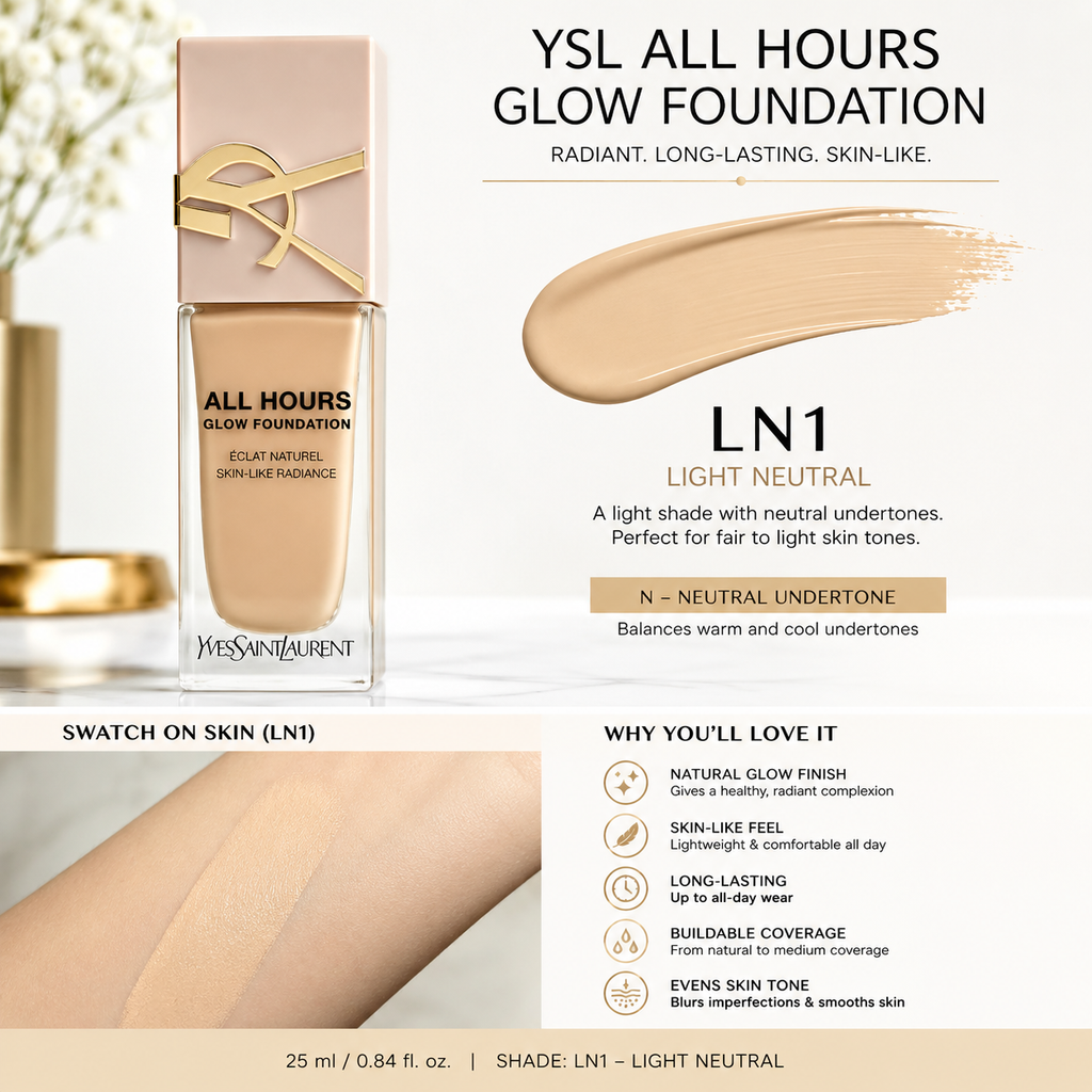 YSL All Hours Glow Foundation