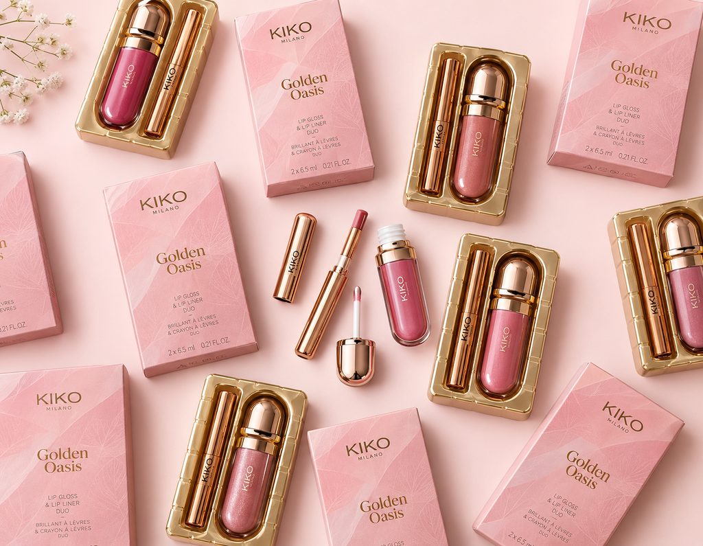 KIKO Milano Golden Oasis – Lip Gloss &Lip Liner Duo