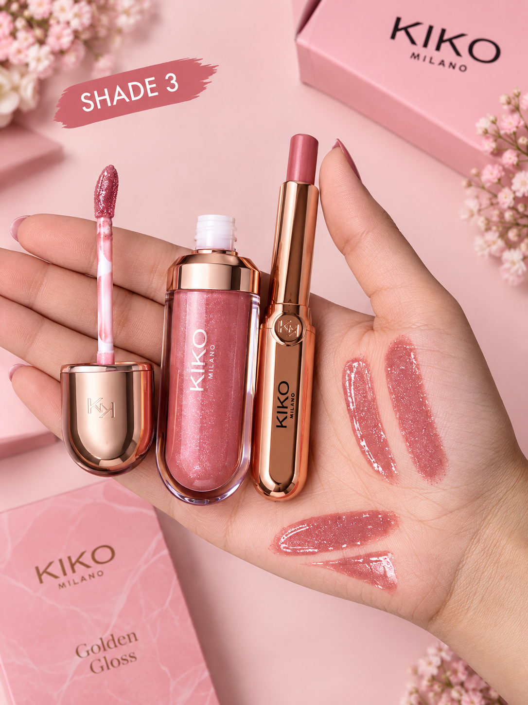 KIKO Milano Golden Oasis – Lip Gloss &Lip Liner Duo