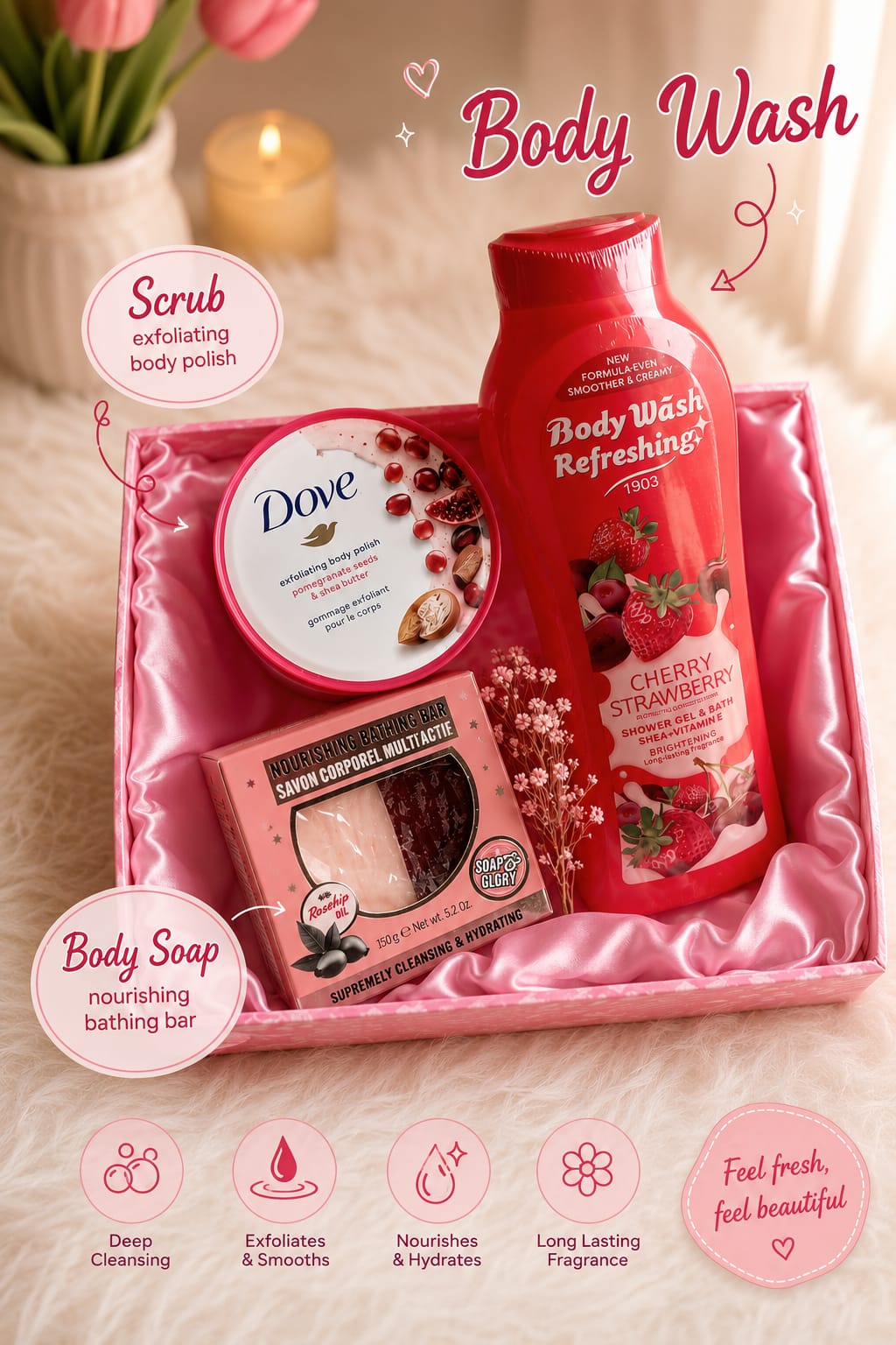 Body Care Gift Set – Cherry Strawberry Collection