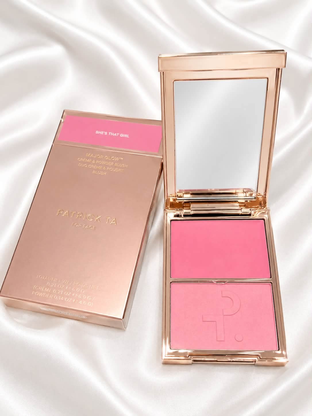 Patrick ta for face duo cream and powder blush (she is that girl)