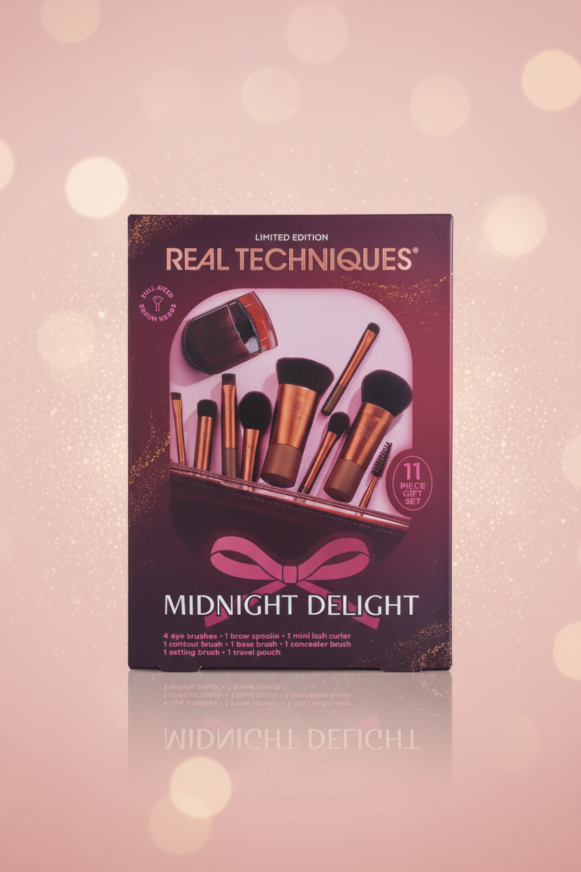 REAL TECHNIQUES MIDNIGHT DELIGHT
11 PIECE GIFT SET