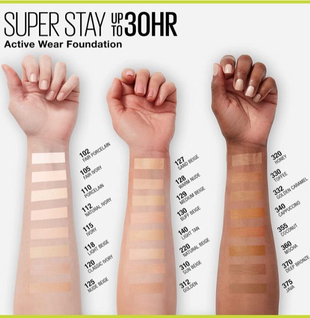 Maybelline super stay up to 30H with SPF foundation