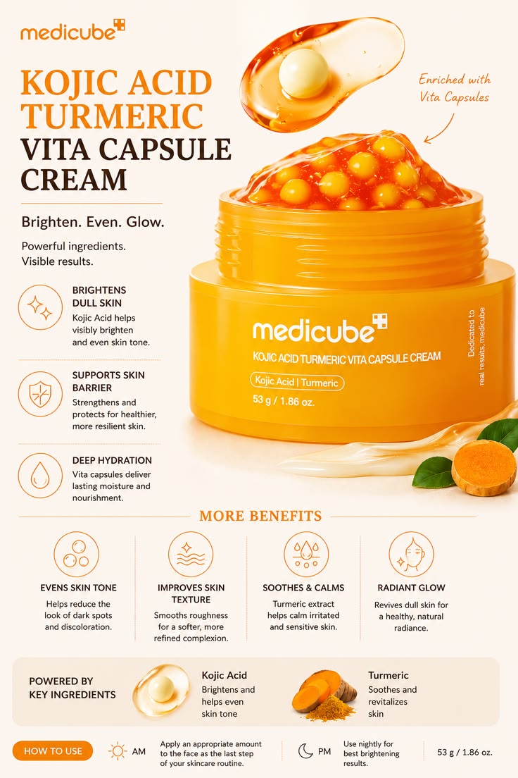 MEDICUBE KOJIC ACID TURMERIC VITA CAPSULE CREAM 53G