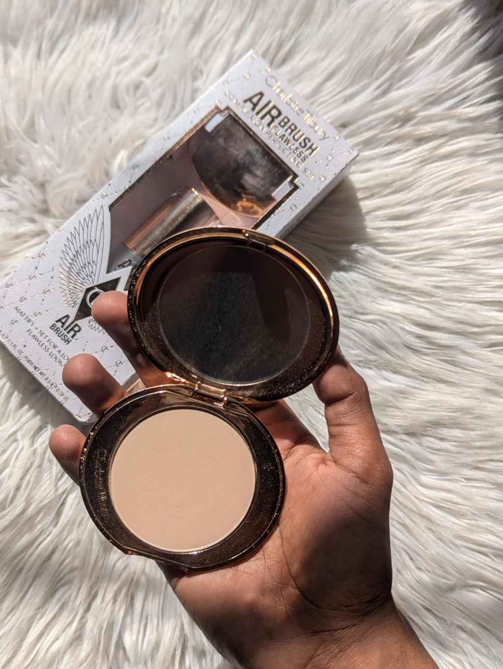 Charlotte Tilbury Complexion Perfecting Set - Airbrush Finish Flawless Finish Powder Fair 01 + Setting Spray 34ml*_