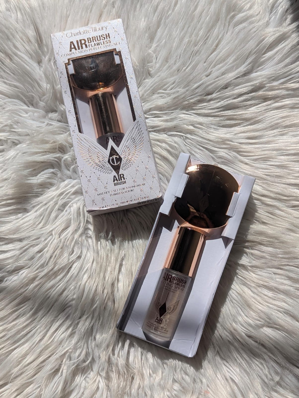 Charlotte Tilbury Complexion Perfecting Set - Airbrush Finish Flawless Finish Powder Fair 01 + Setting Spray 34ml*_